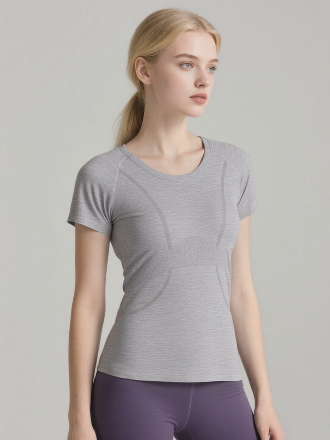 Seamless Antibacterial Lightweight Quick-Dry Slim Fit Yoga T-Shirt