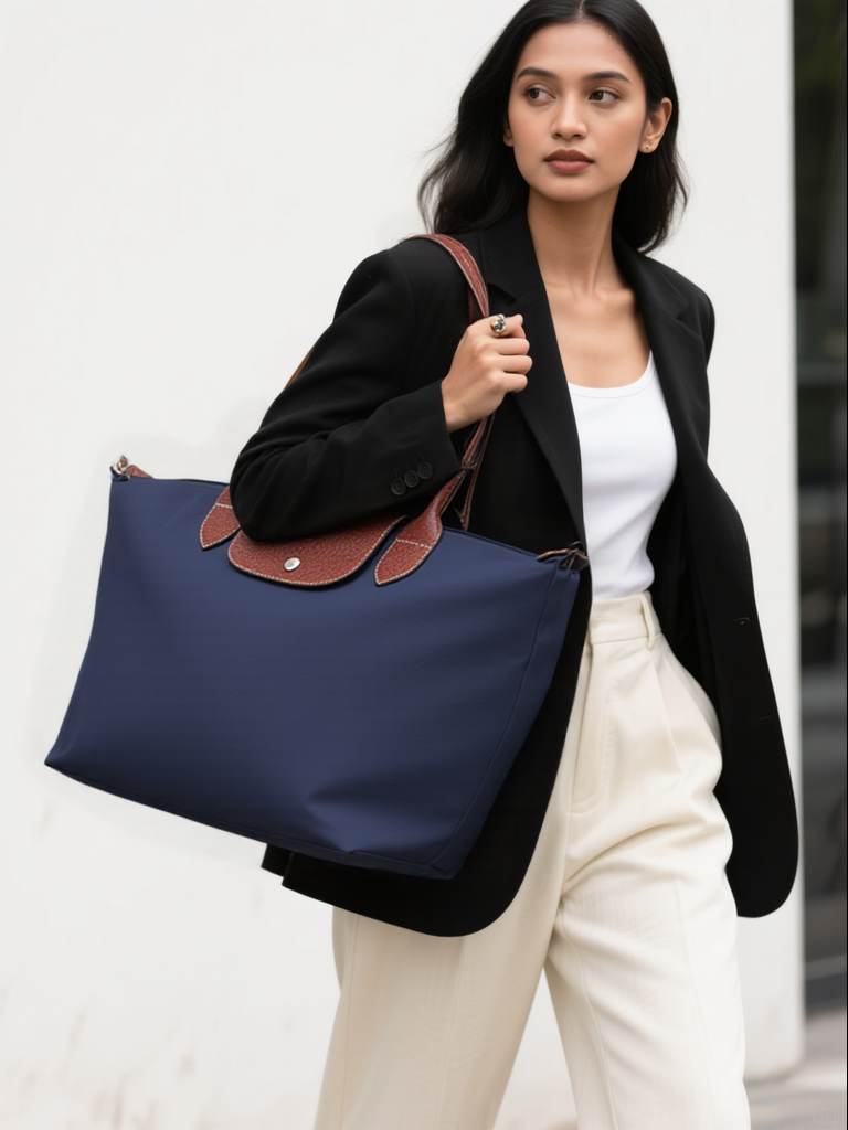 French Single Shoulder Eco-friendly Waterproof Nylon Tote Bag