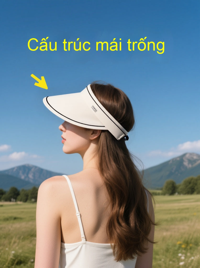 UPF50+ Large Brim UV Protection Visor Sun Hat