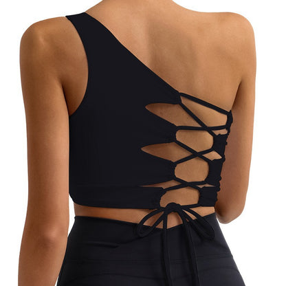 Outdoor One-Shoulder Lace-Up Quick-Dry Vest