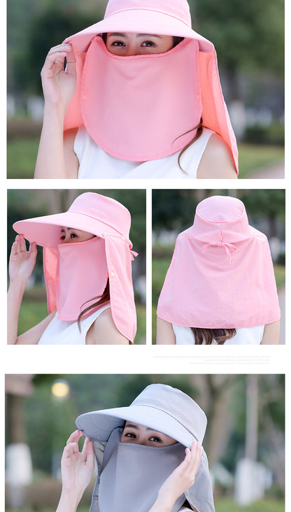 UV Protection Sunscreen Wide Brim Hat Outdoor Face Shield