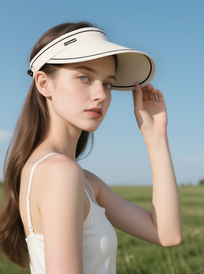 UPF50+ Large Brim UV Protection Visor Sun Hat