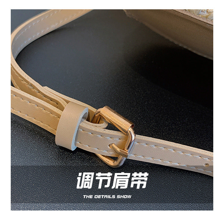 Summer Vacation Straw Bag Cross body Small Square Bag