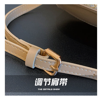 Summer Vacation Straw Bag Cross body Small Square Bag