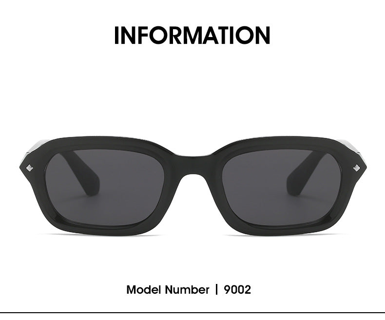 Retro high-end narrow frame square sunglasses