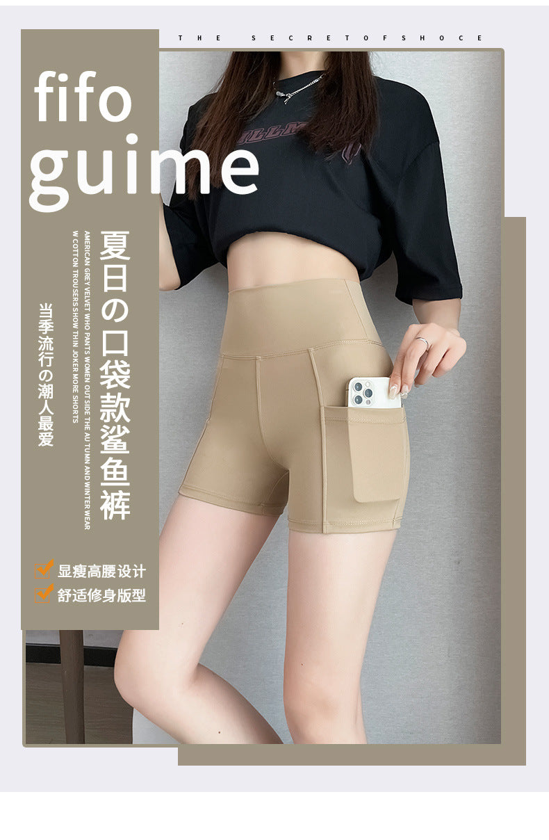 New Pocket Three-Quarter Thin Yoga Pants