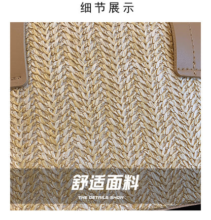 Summer Vacation Straw Bag Cross body Small Square Bag