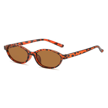 British Retro Oval Frame Sunglasses