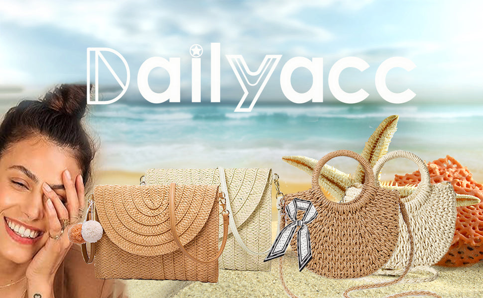 Straw Shoulder Bag For Women Woven Purse Beach Envelope Clutch Straws Wallet