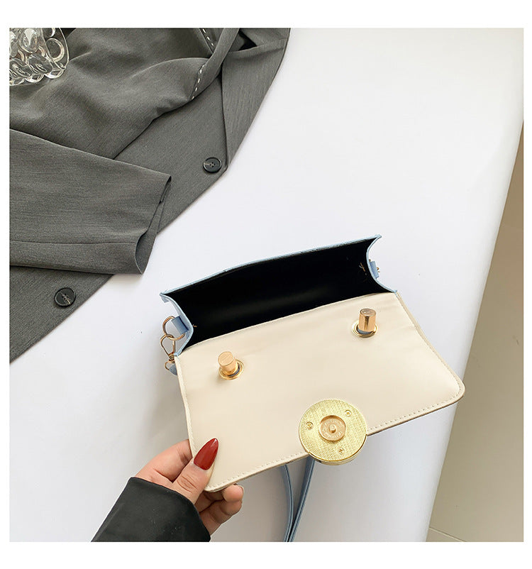 One-Shoulder Simple Crossbody Portable Small Square Bag