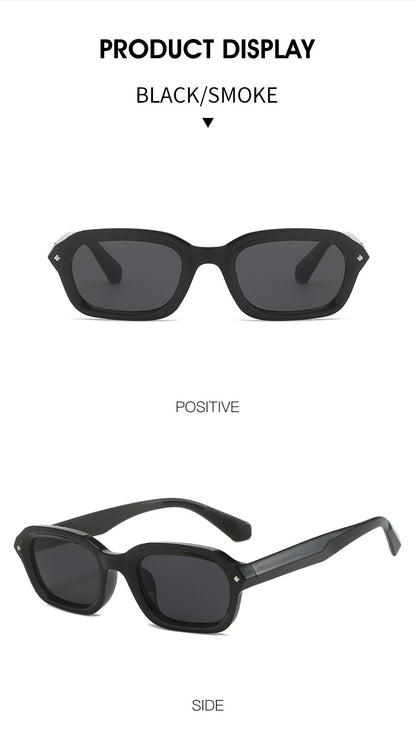 Retro high-end narrow frame square sunglasses