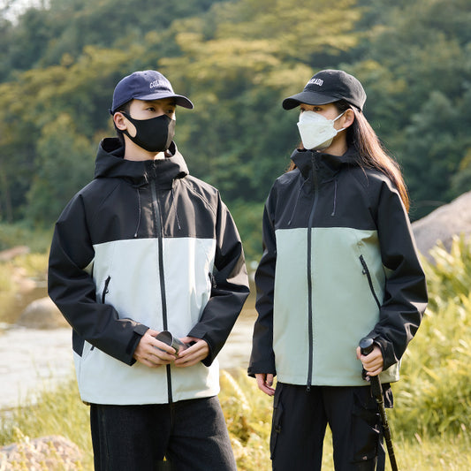 3-in-1 Waterproof Windproof Jacket Fleece Lined Outdoor Couple Hiking Jacket