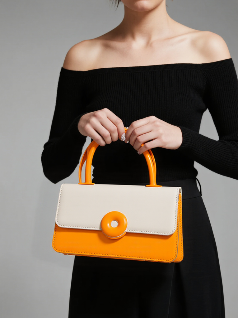 One-Shoulder Simple Crossbody Portable Small Square Bag