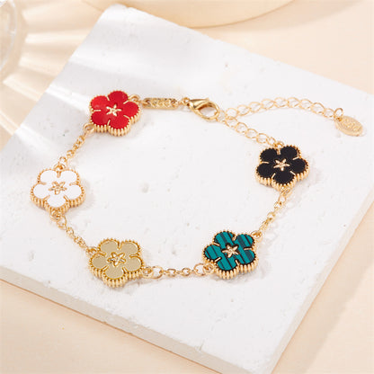 Double-sided Five Small Flower Bracelet