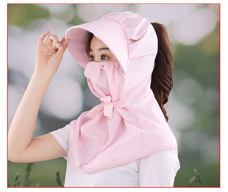 Sunshade Mask Outdoor UV Protection Integrated Sun Hat
