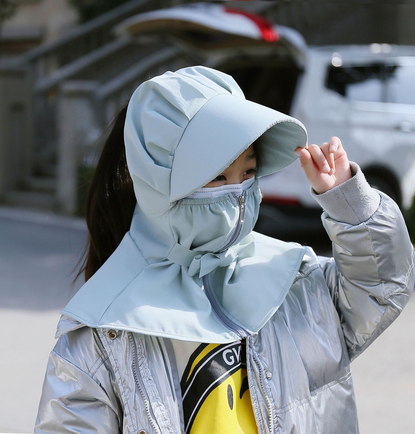 Sunshade Mask Outdoor UV Protection Integrated Sun Hat