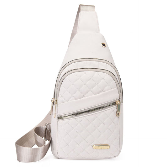 Simple Women's Multi-layer Embroidery Large Capacity Outdoor Casual Crossbody Bag