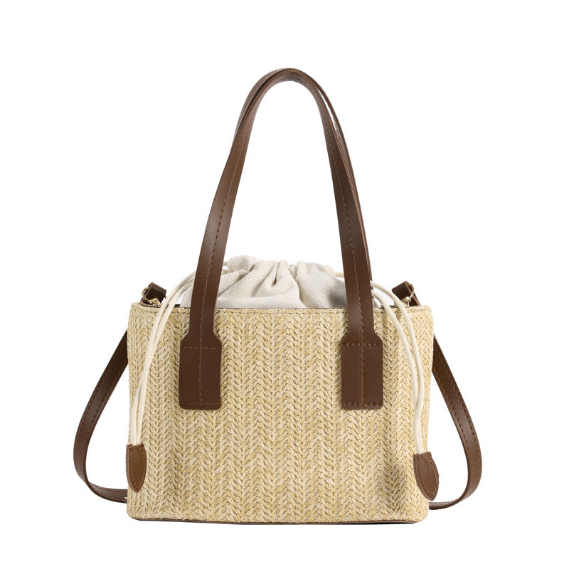 Summer Vacation Straw Bag Cross body Small Square Bag