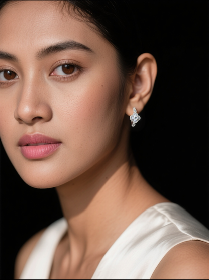 French Style Petite Flower Earrings