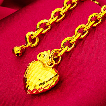Gold Filled Hollow Heart Design Bracelet