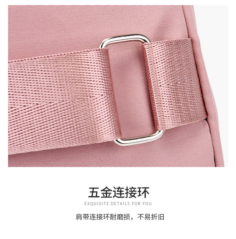 Simple Women's Multi-layer Embroidery Large Capacity Outdoor Casual Crossbody Bag