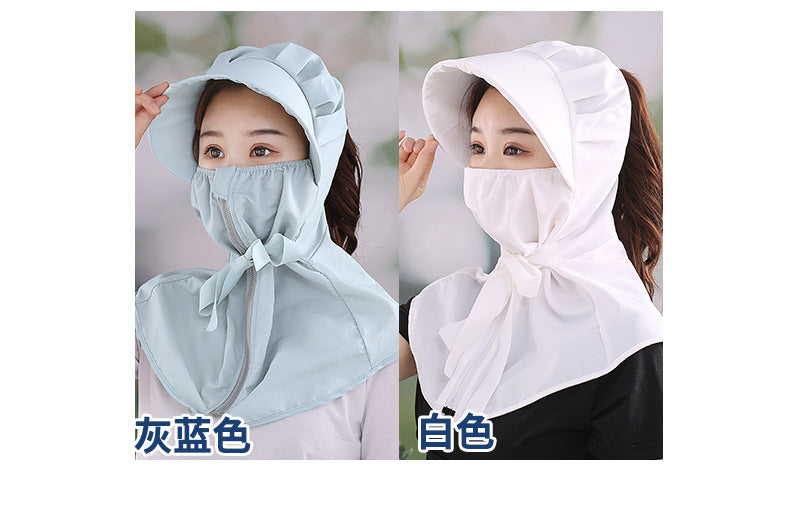 Sunshade Mask Outdoor UV Protection Integrated Sun Hat