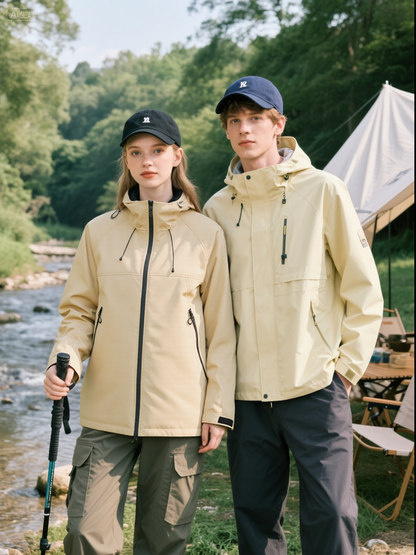 3-in-1 Waterproof Windproof Jacket Fleece Lined Outdoor Couple Hiking Jacket