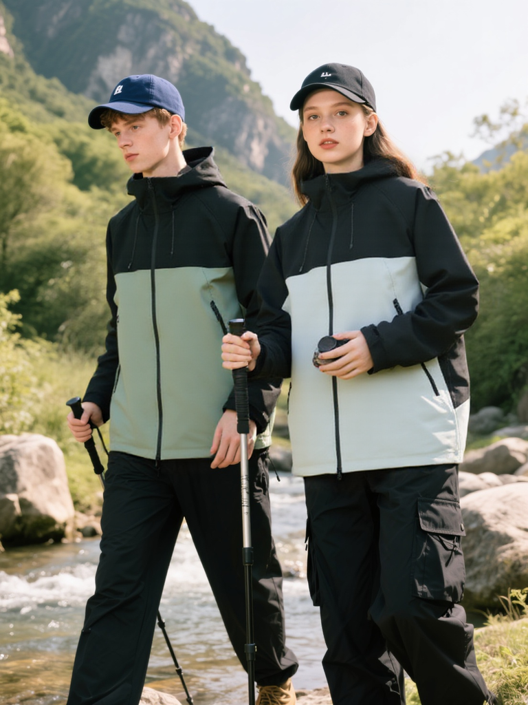 3-in-1 Waterproof Windproof Jacket Fleece Lined Outdoor Couple Hiking Jacket