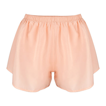 High-waisted Elastic Adjustable Fake Two-piece Sports Shorts
