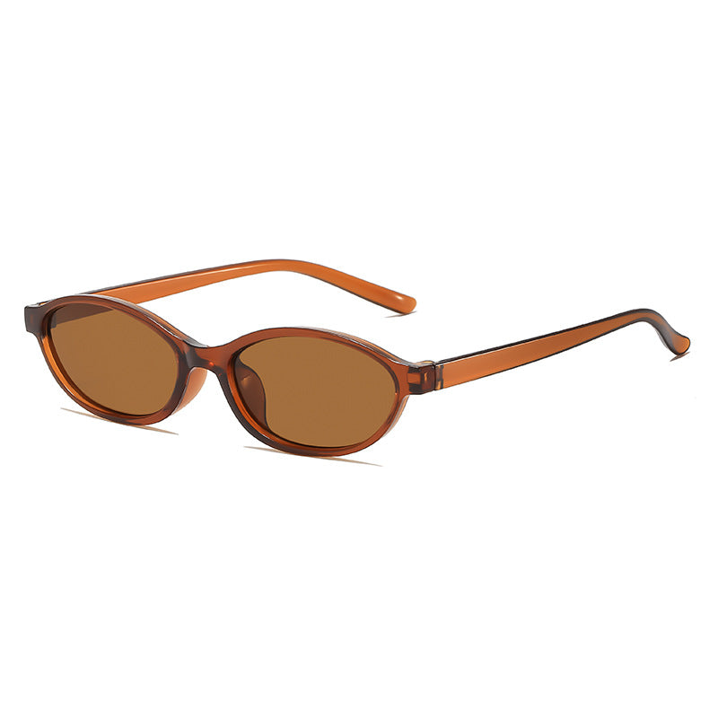 British Retro Oval Frame Sunglasses