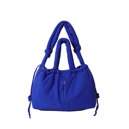 Cross-Border Hot Personality and Versatility down Cotton Backpack New Nylon Drawstring Lightweight Shoulder Bag Fashion Cloth Bag