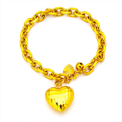 Gold Filled Hollow Heart Design Bracelet