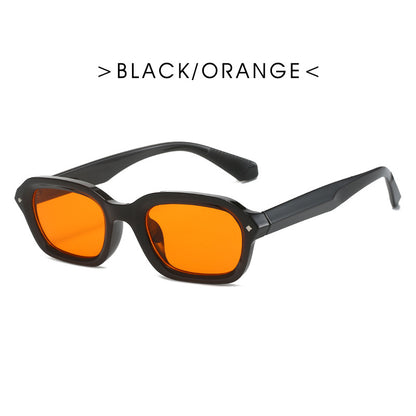 Retro high-end narrow frame square sunglasses