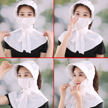 Sunshade Mask Outdoor UV Protection Integrated Sun Hat