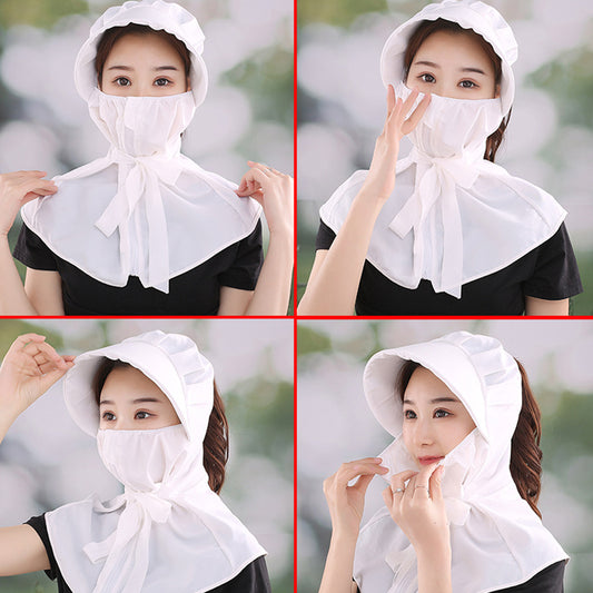 Sunshade Mask Outdoor UV Protection Integrated Sun Hat