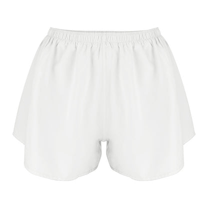 High-waisted Elastic Adjustable Fake Two-piece Sports Shorts