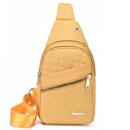 Simple Women's Multi-layer Embroidery Large Capacity Outdoor Casual Crossbody Bag