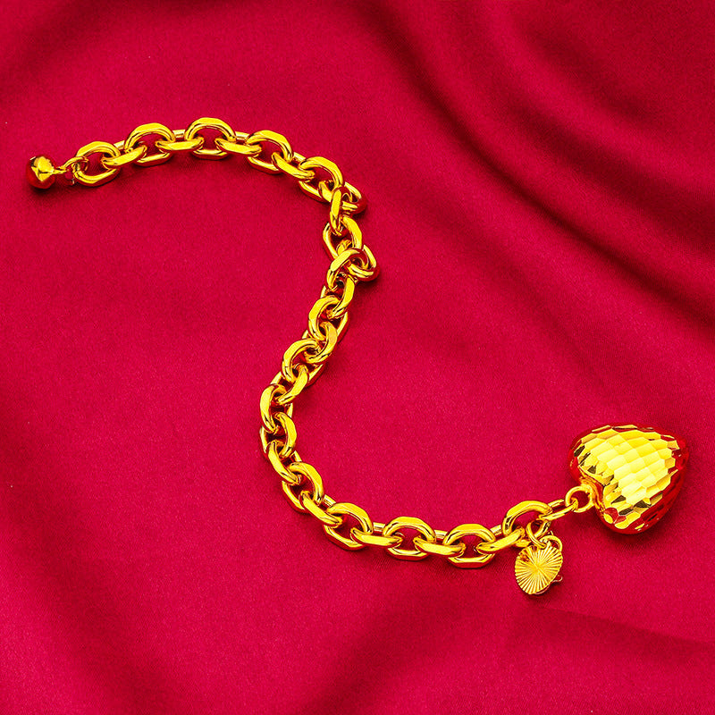Gold Filled Hollow Heart Design Bracelet