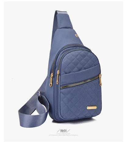 Simple Women's Multi-layer Embroidery Large Capacity Outdoor Casual Crossbody Bag