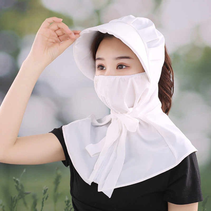 Sunshade Mask Outdoor UV Protection Integrated Sun Hat