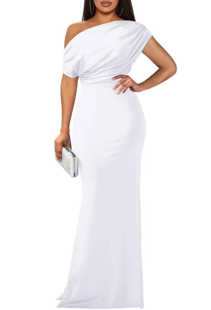 Spring Elegant Sleeveless Off-Shoulder Tight Long Dress