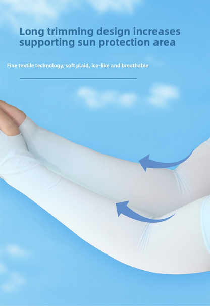 Ice Silk Outdoor Cycling Solid Color Anti-Mosquito Sun Protection Sleeves