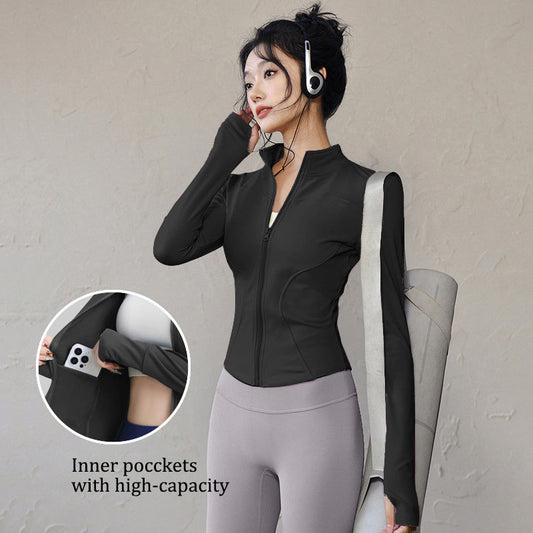 Grgr Sun Protection Quick-Dry Slim Fit Breathable High Elastic Yoga Wear