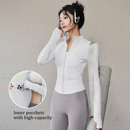 Grgr Sun Protection Quick-Dry Slim Fit Breathable High Elastic Yoga Wear