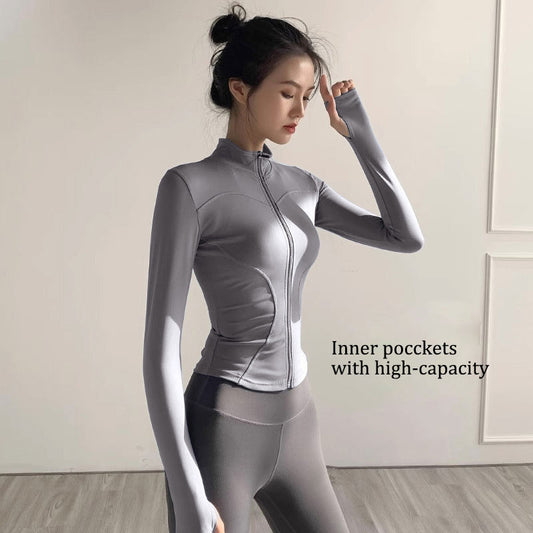 Grgr Sun Protection Quick-Dry Slim Fit Breathable High Elastic Yoga Wear