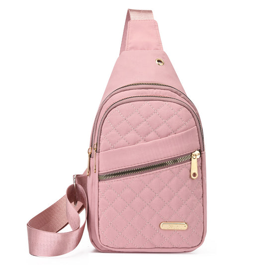 Simple Women's Multi-layer Embroidery Large Capacity Outdoor Casual Crossbody Bag