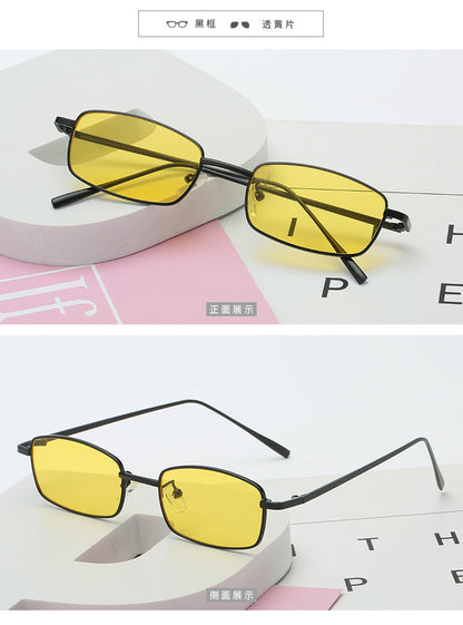 Small Square fashion Metal Sunglasses