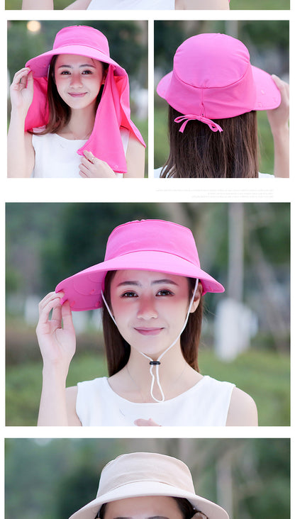 UV Protection Sunscreen Wide Brim Hat Outdoor Face Shield