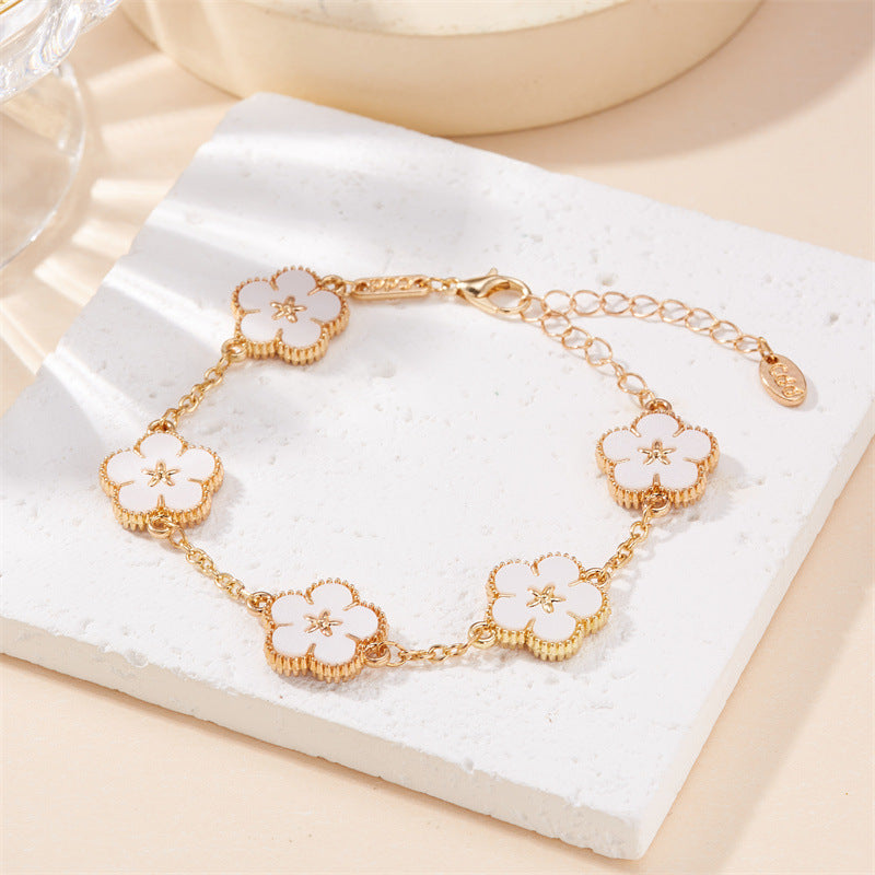 Double-sided Five Small Flower Bracelet