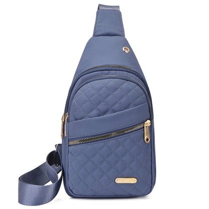 Simple Women's Multi-layer Embroidery Large Capacity Outdoor Casual Crossbody Bag